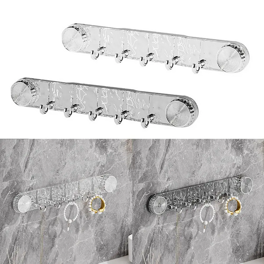 Bathroom Wall Suction Cup Hook Rack
